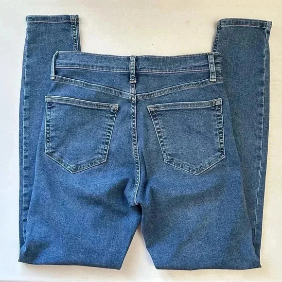 Topshop Moto Jamie Button Fly Skinny Jeans Medium Blue Denim Size 26 - Picture 13 of 14